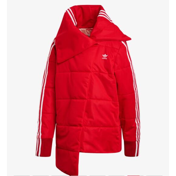 adidas - TRACKTOP PUFFER Jacket / L / Red - Picture 7 of 13